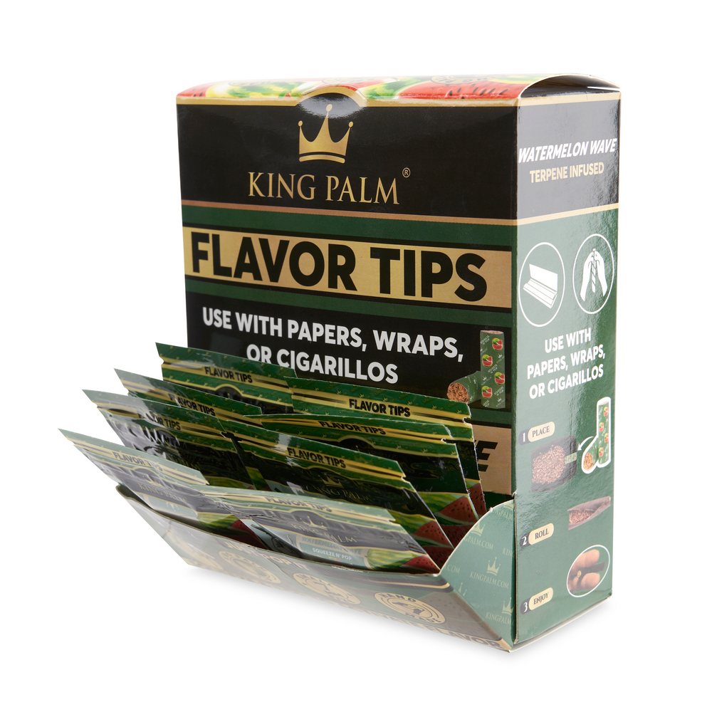 King Palm Filter Flavor Tips Display 50CT, thc, , dry herb, joint